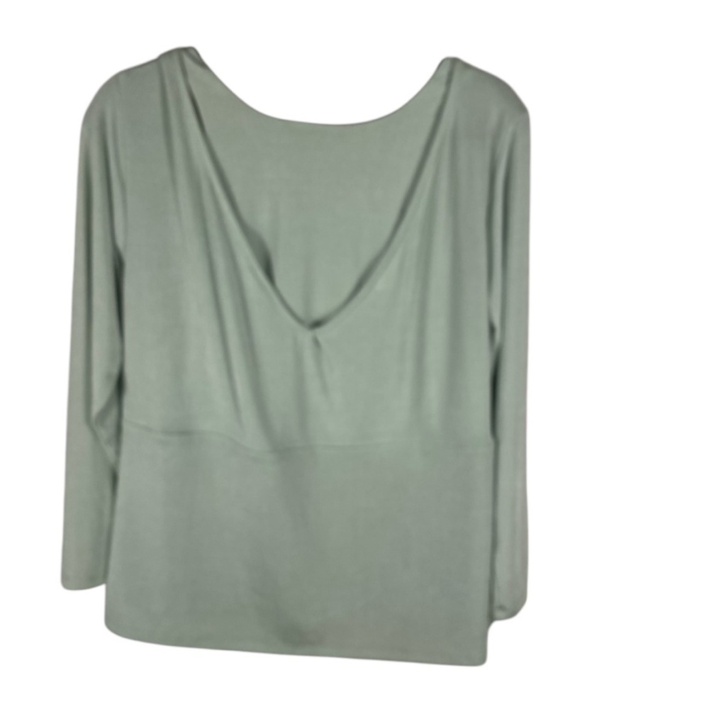 Eloquii Mint Green Layered top with draped bodice. Sz 18/20 - Picture 3 of 7